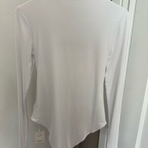 NEW Mango White Long Sleeve Bodysuit size medium